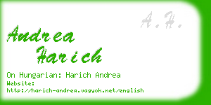 andrea harich business card